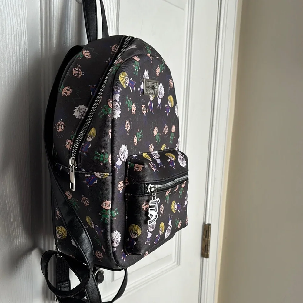 NEW Hunter x Hunter Character Print Black Mini Backpack Bioworld
